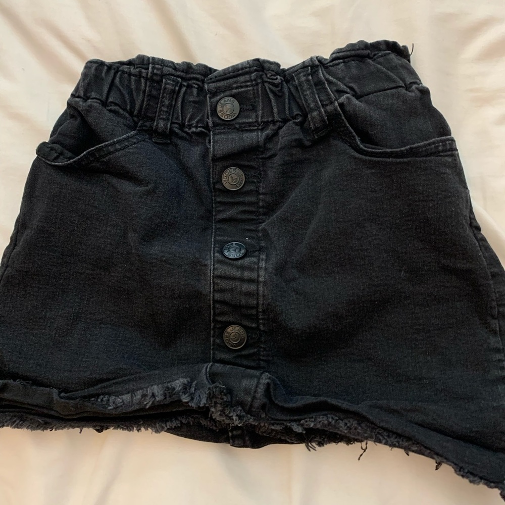 Black jean skirt